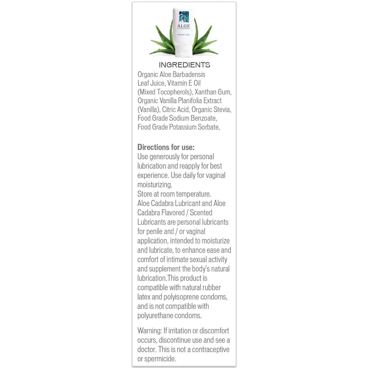 Aloe Cadabra Organic Lubricant