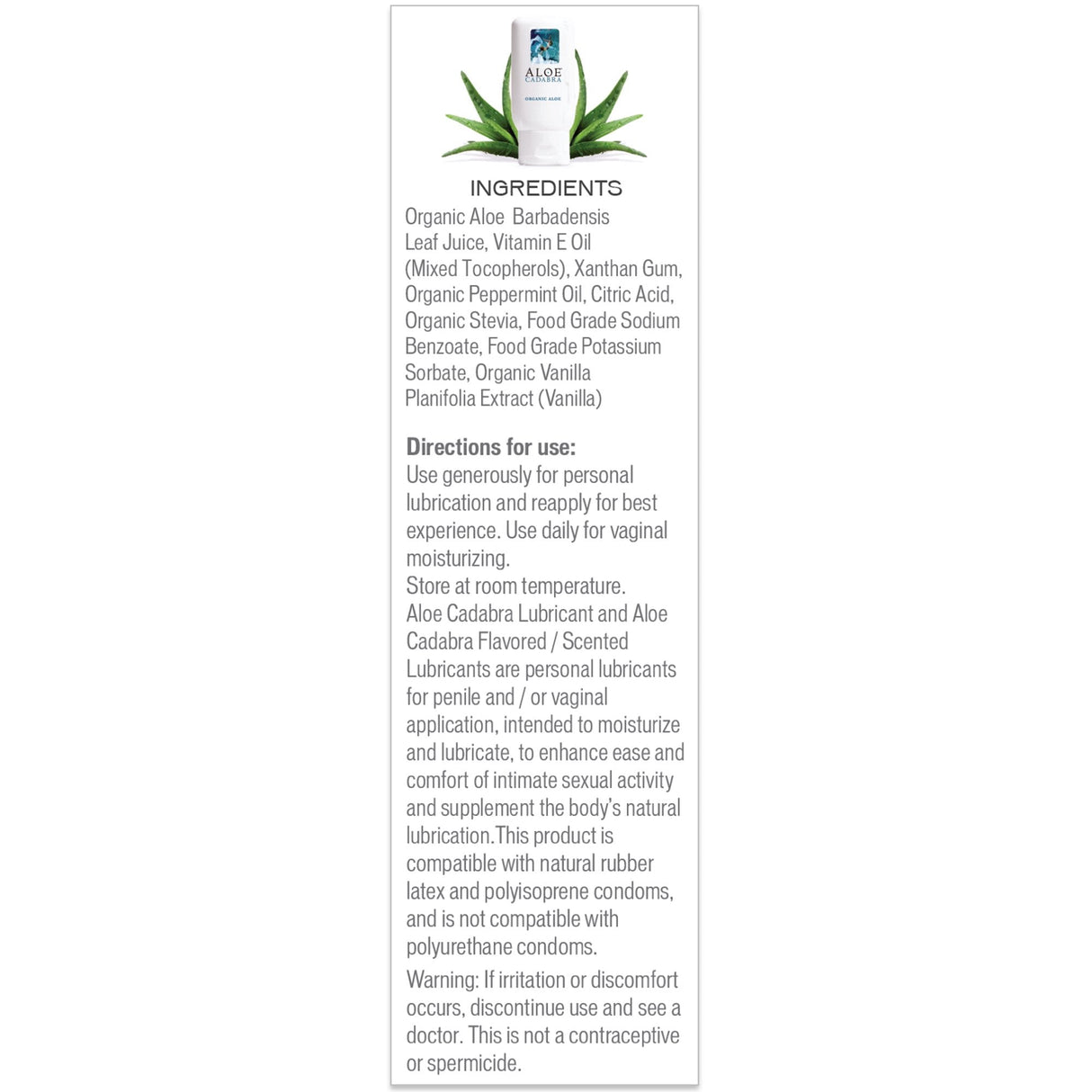 Aloe Cadabra Organic Lubricant