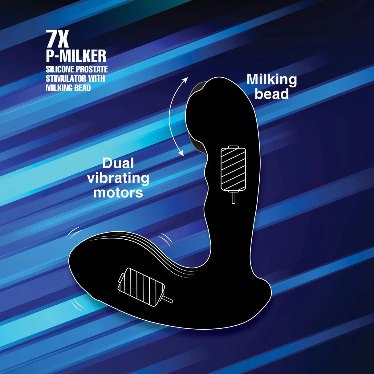 Alpha Pro 7X P-Milker Vibrating Silicone Prostate Stimulator