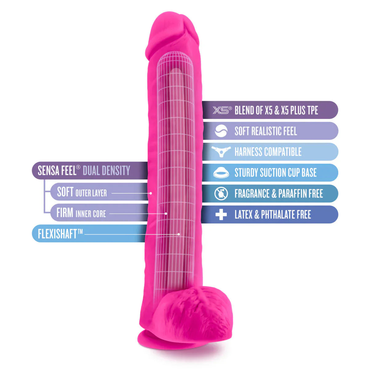Au Naturel Bold Daddy 14 Inch Dildo