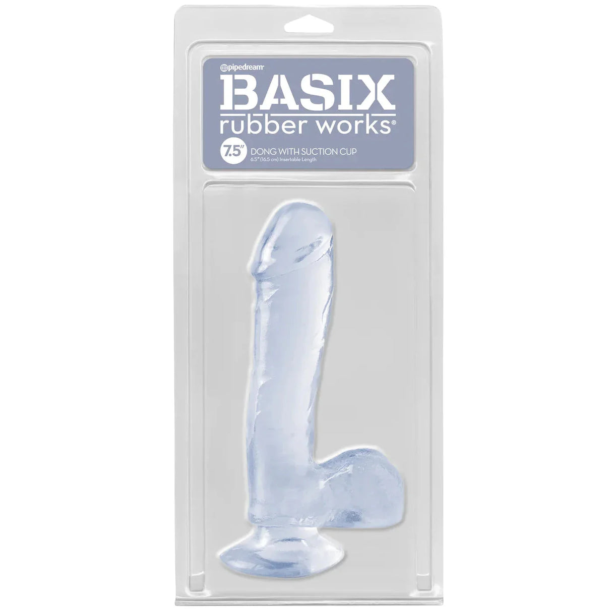 Basix Rubber Works 7.5 Inch Dong With Suction Cup