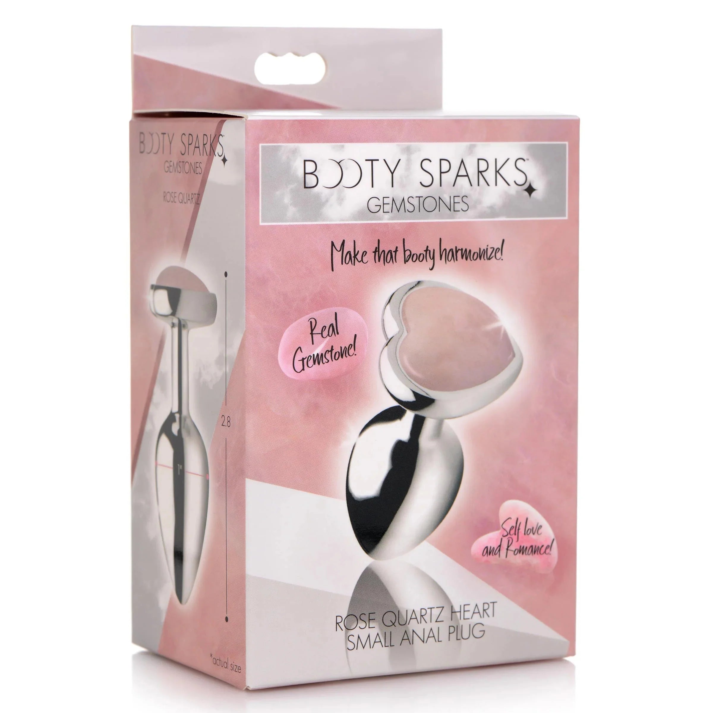 Booty Sparks Gemstones Rose Quartz Heart Anal Plug