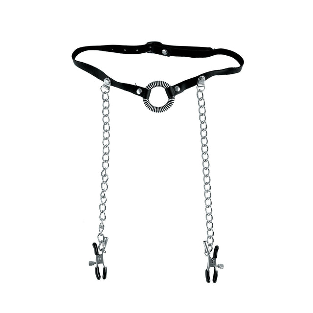Fetish Fantasy O-ring Gag & Nipple Clamps