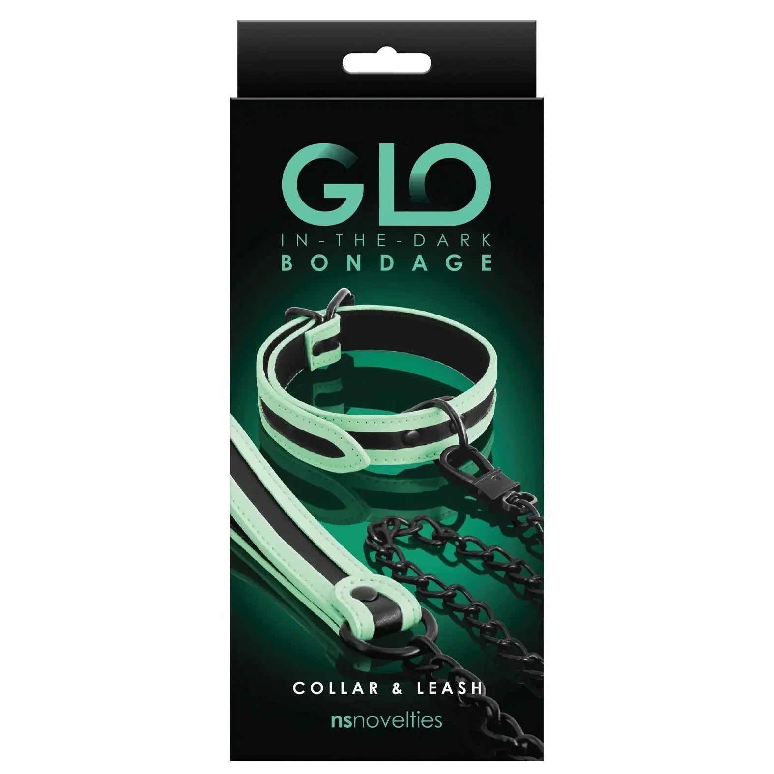 GLO Bondage Glow-In-The-Dark Collar & Leash Set