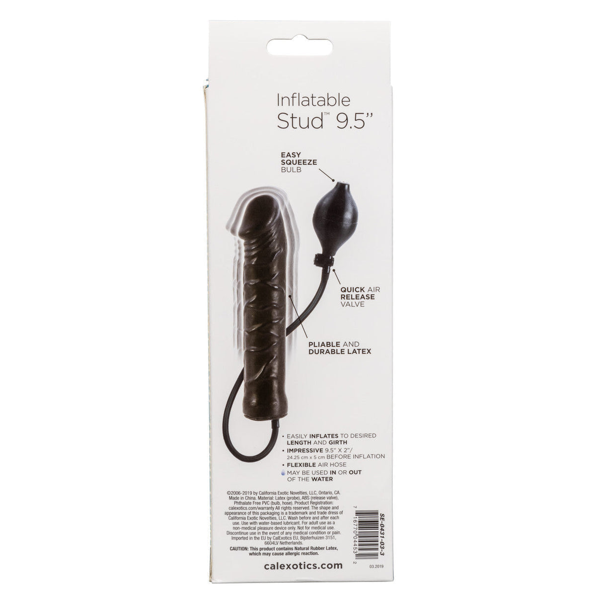 Inflatable Stud 9.5 Inch Dildo