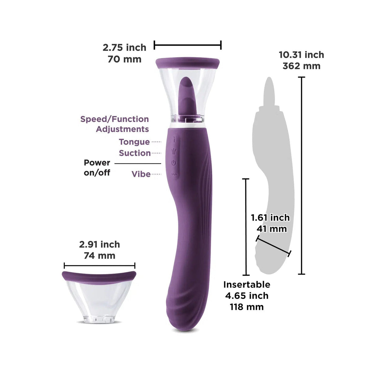 Inya Triple Delight Licking Suction Vibe