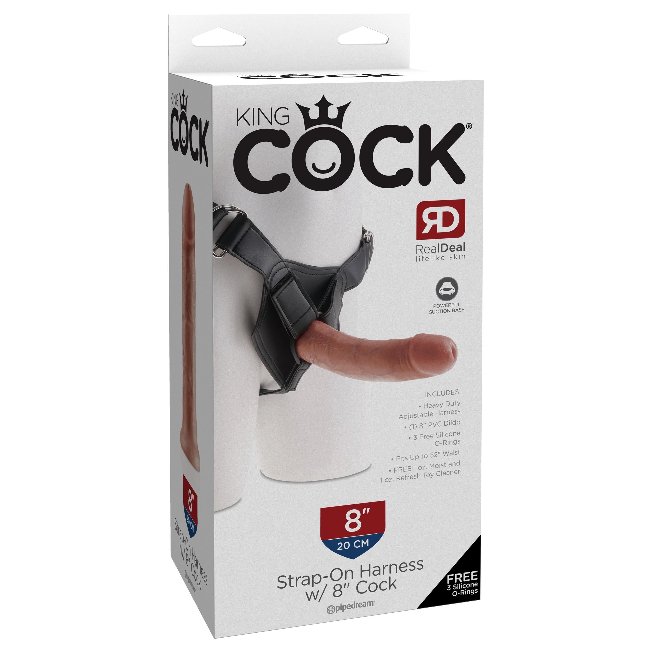 King Cock Strap-On Harness with 8 Inch Dildo