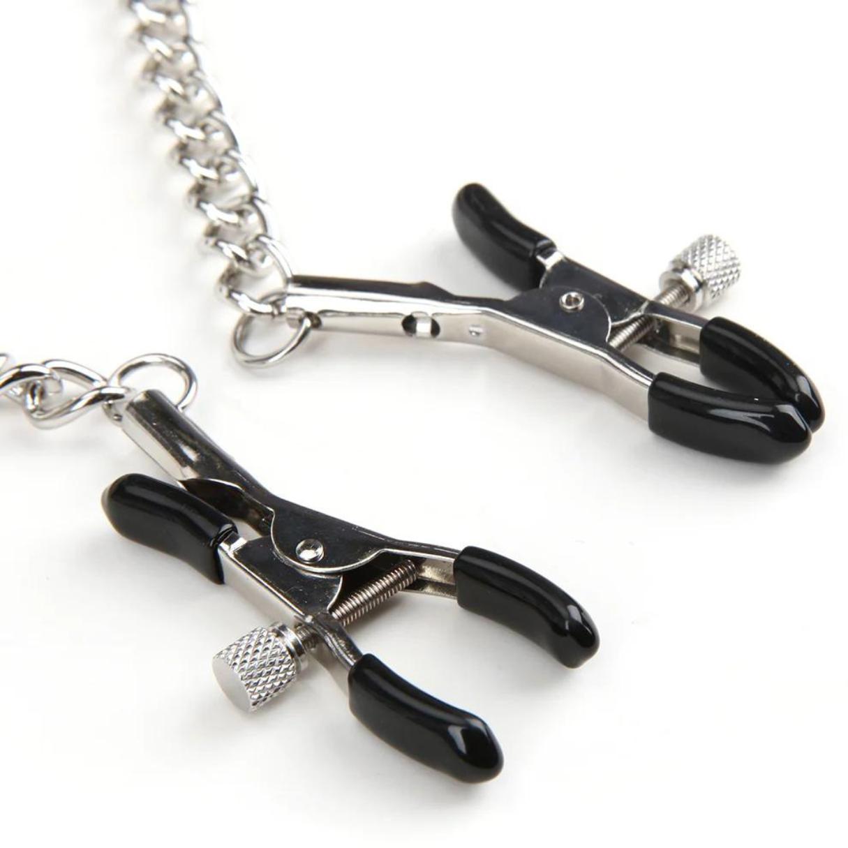 Lux Fetish Collar & Nipple Clamps