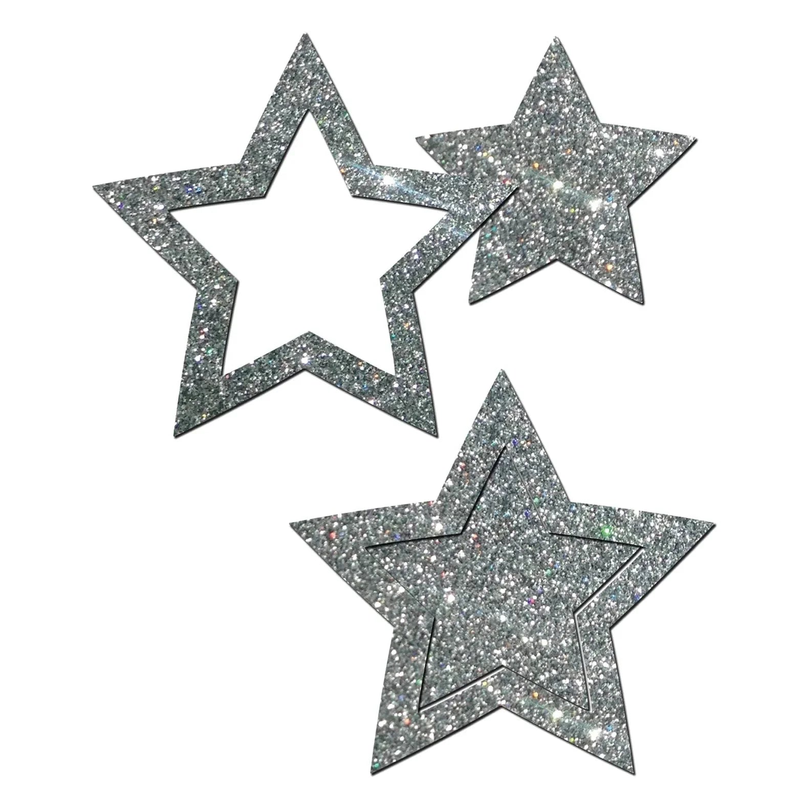 Pastease Peek-a-Boob Glitter Frame & Center Nipple Pasties