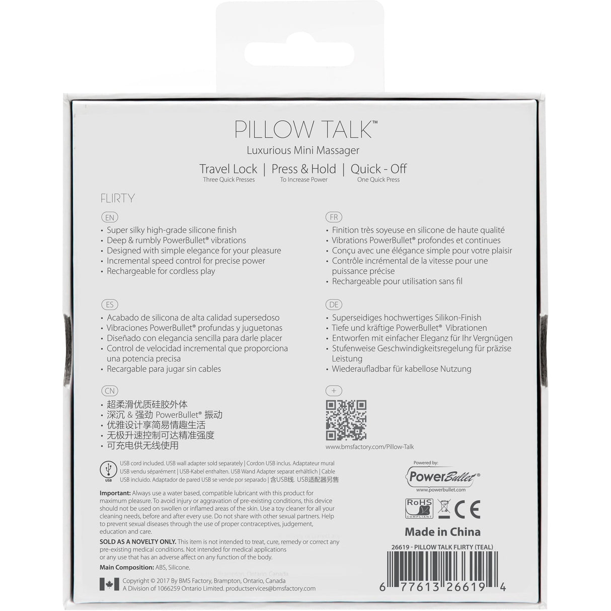 Pillow Talk Cordless Bullet Vibrator