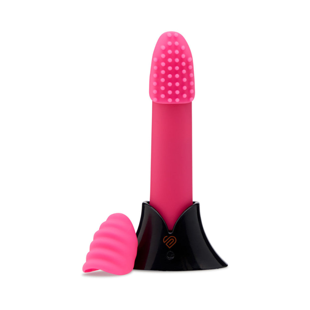 Point Plus Rechargeable Bullet Vibrator with Textured Tips