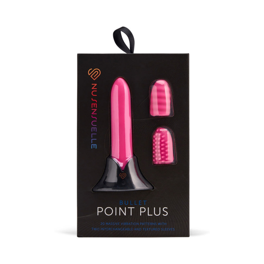 Point Plus Rechargeable Bullet Vibrator with Textured Tips
