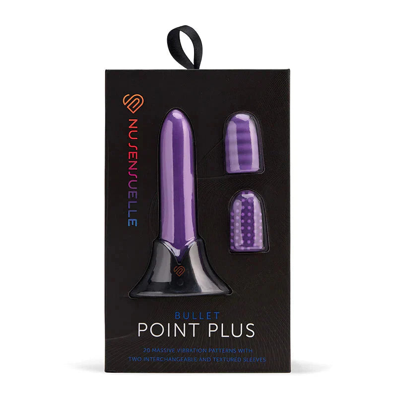 Point Plus Rechargeable Bullet Vibrator with Textured Tips