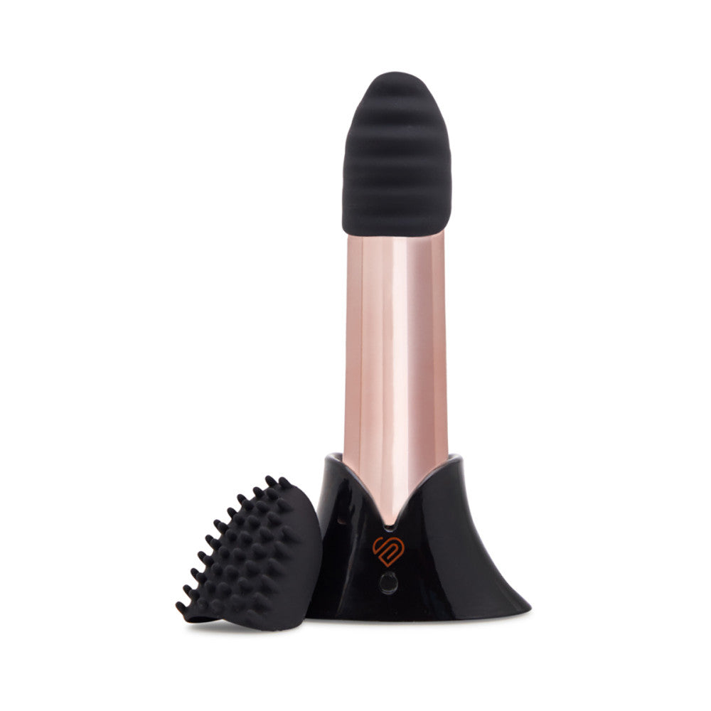 Point Plus Rechargeable Bullet Vibrator with Textured Tips