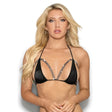 Rhinestone Semi Open Tri Bra
