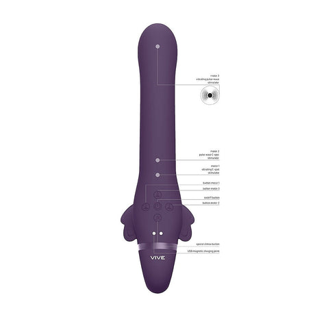 SATU Triple Action Pulse Wave Strapless Strap-On