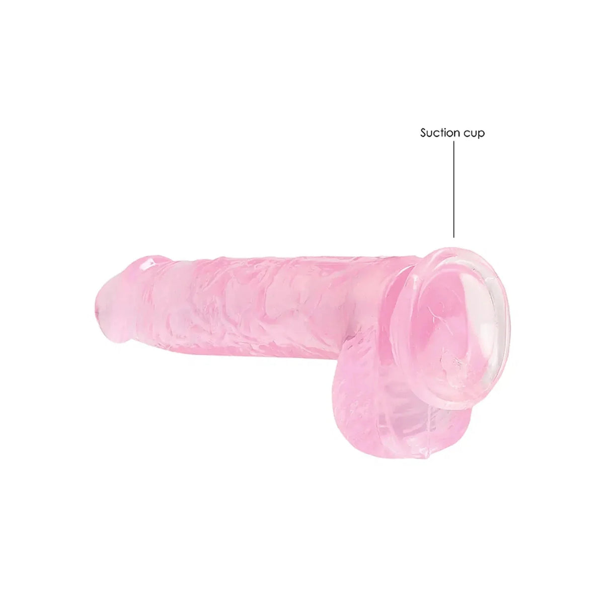 Shots Realrock Realistic Crystal Clear Dildo with Balls
