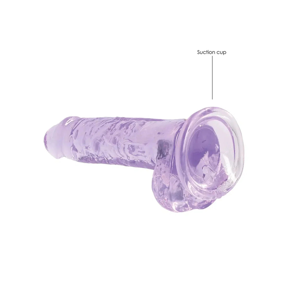 Shots Realrock Realistic Crystal Clear Dildo with Balls