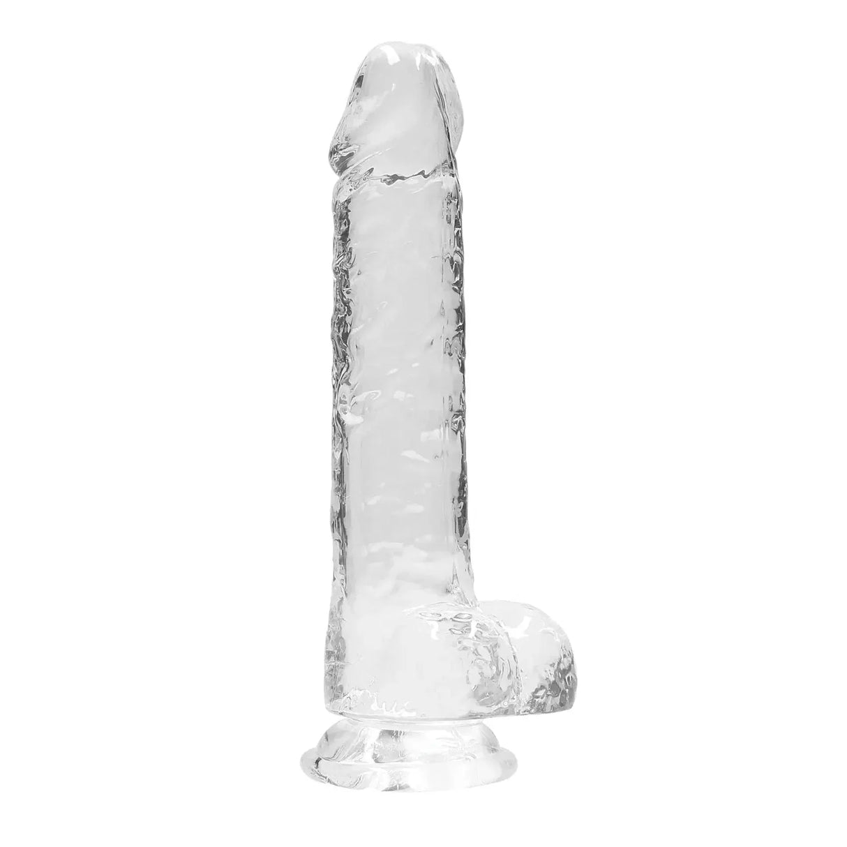 Shots Realrock Realistic Crystal Clear Dildo with Balls