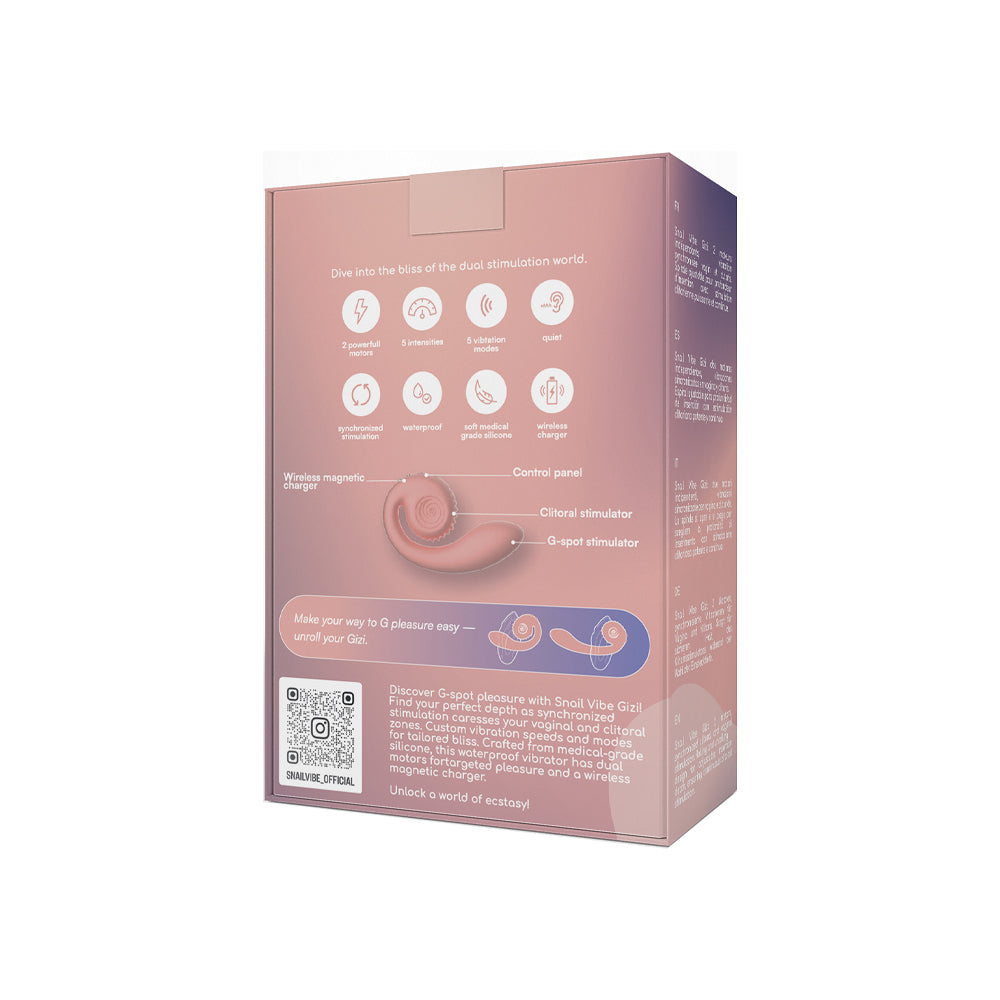 Snail Vibe Gizi Silicone Rechargeable Dual Stimulation Vibrator