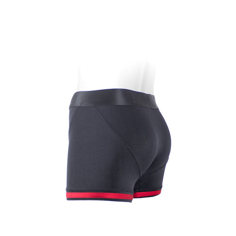 SpareParts Tomboii Black & Red Boxer Briefs Harness - Plus Size
