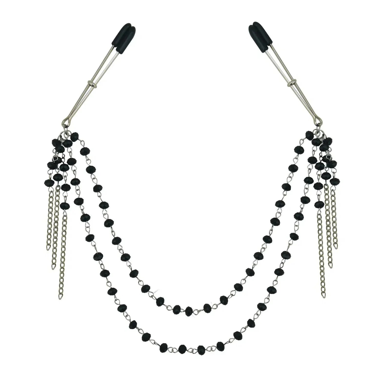 Sportsheets Midnight Black Jeweled Nipple Clips