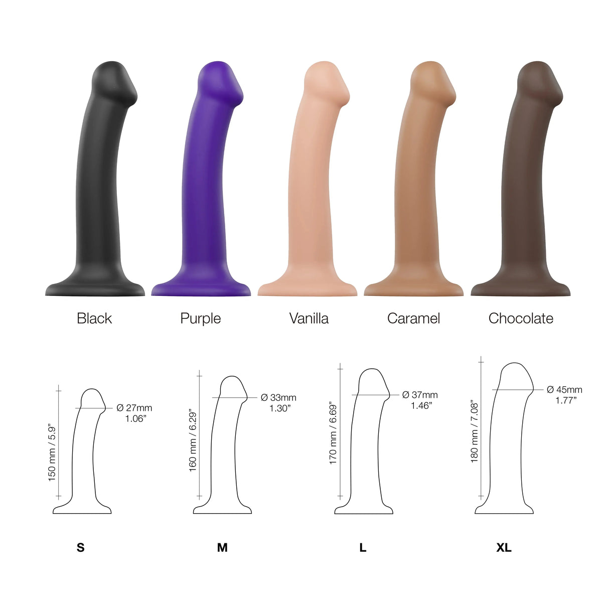 Strap-On-Me Silicone Bendable Dildo
