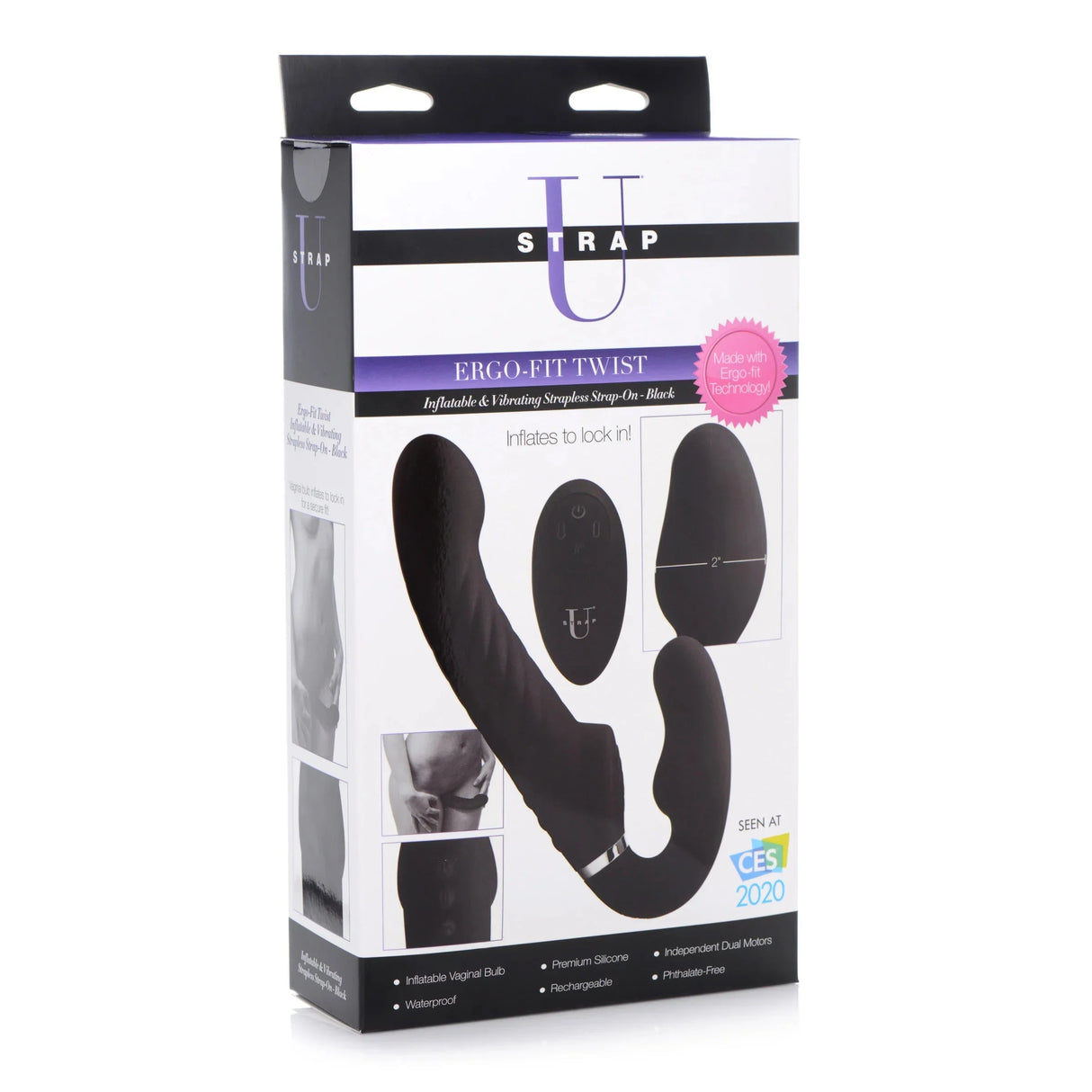 Strap U Ergo-Fit Twist Vibrating Strapless Strap On