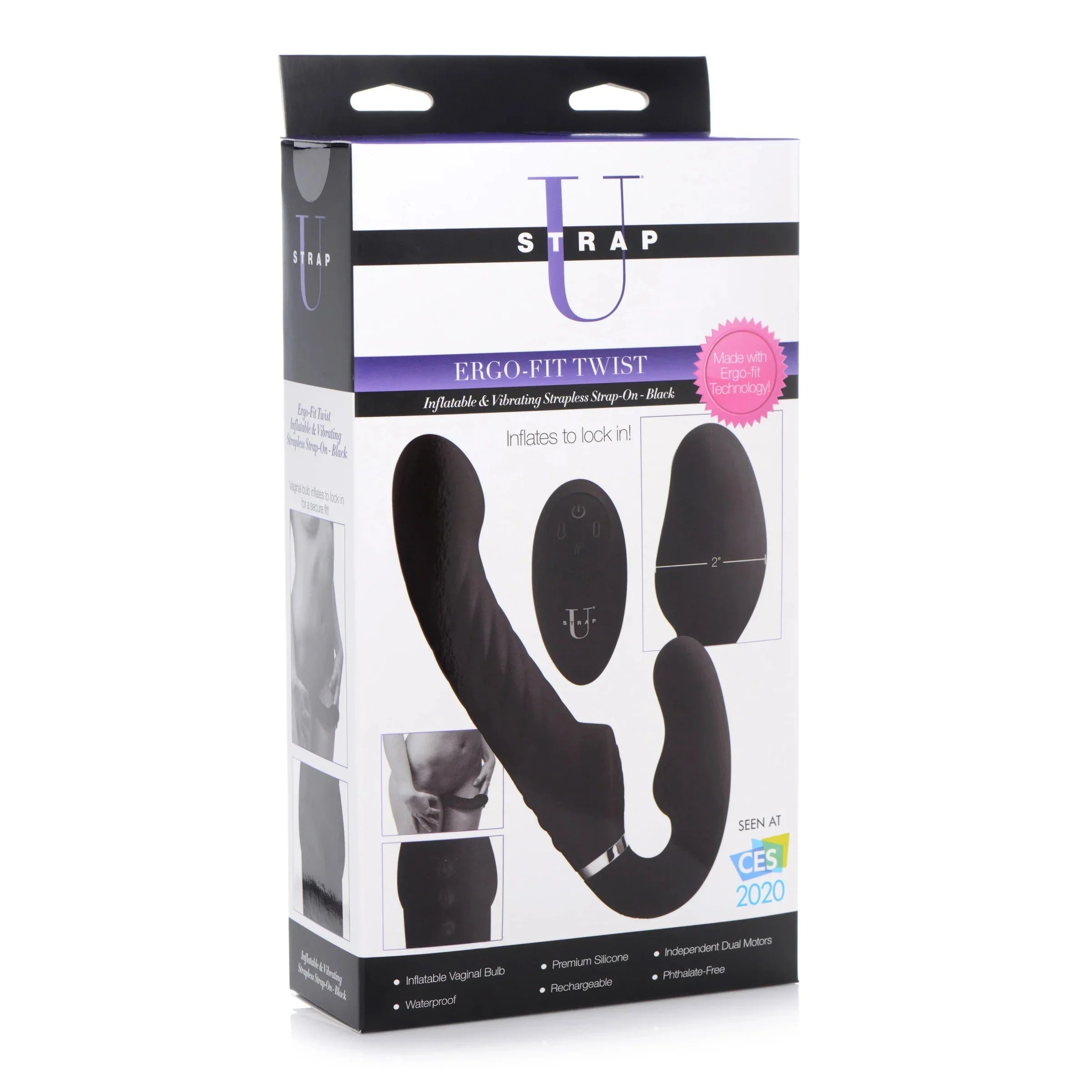 Strap U Ergo-Fit Twist Vibrating Strapless Strap On