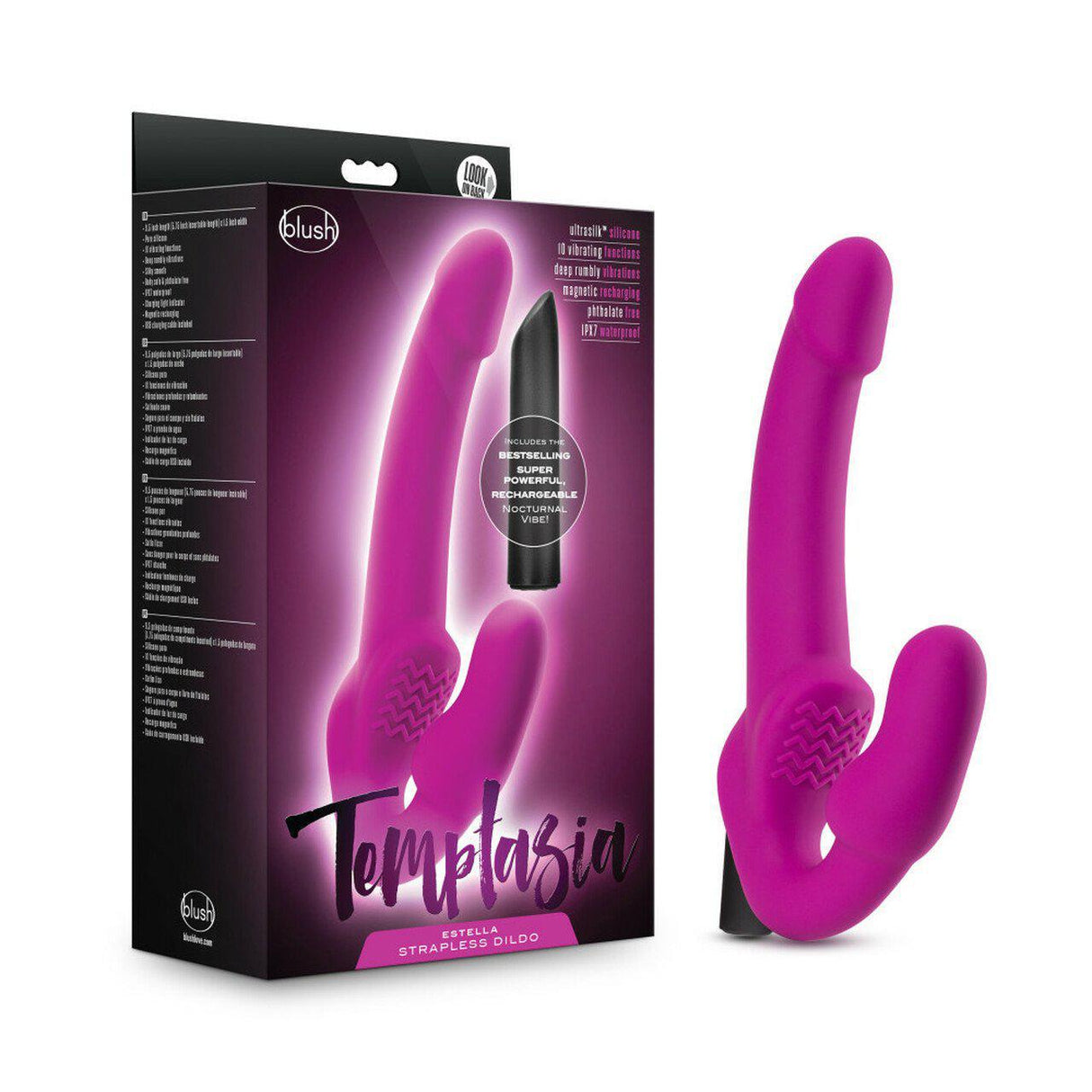 Temptasia Estella Vibrating Strapless Dildo