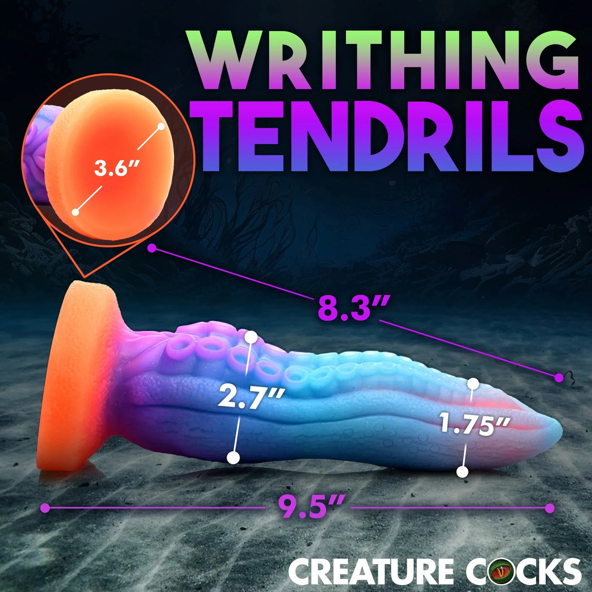 Thick Tentacle Glow-in-the-Dark Silicone Dildo