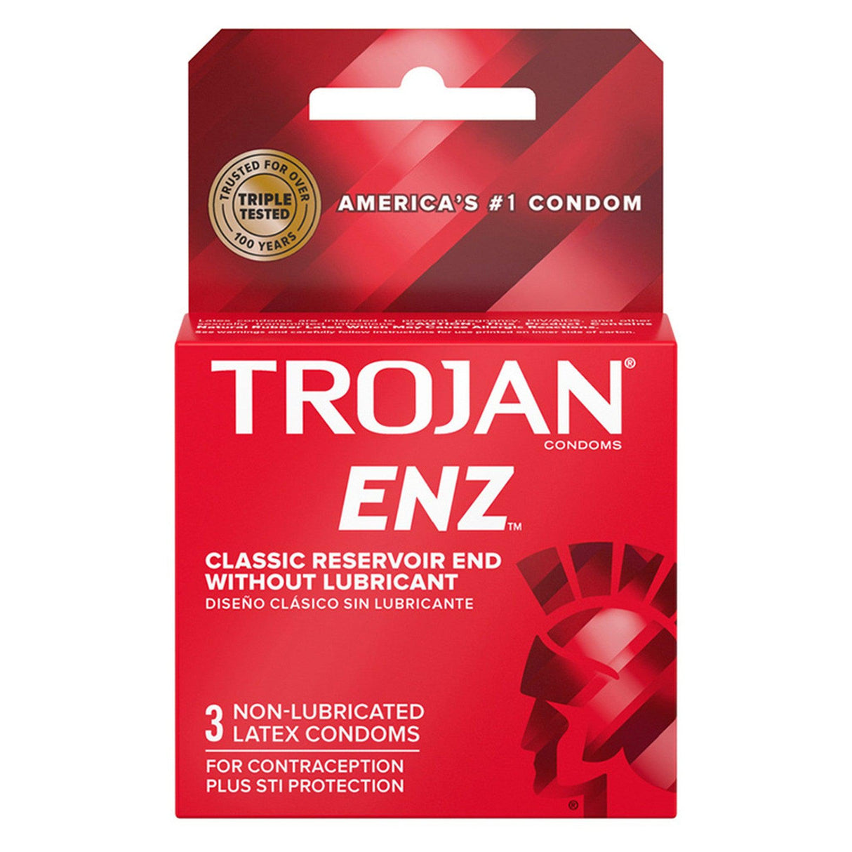 Trojan ENZ Non-Lubricated Condoms - Box Of 3