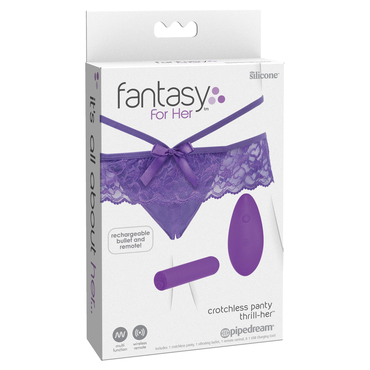Vibrating Crotchless Panty