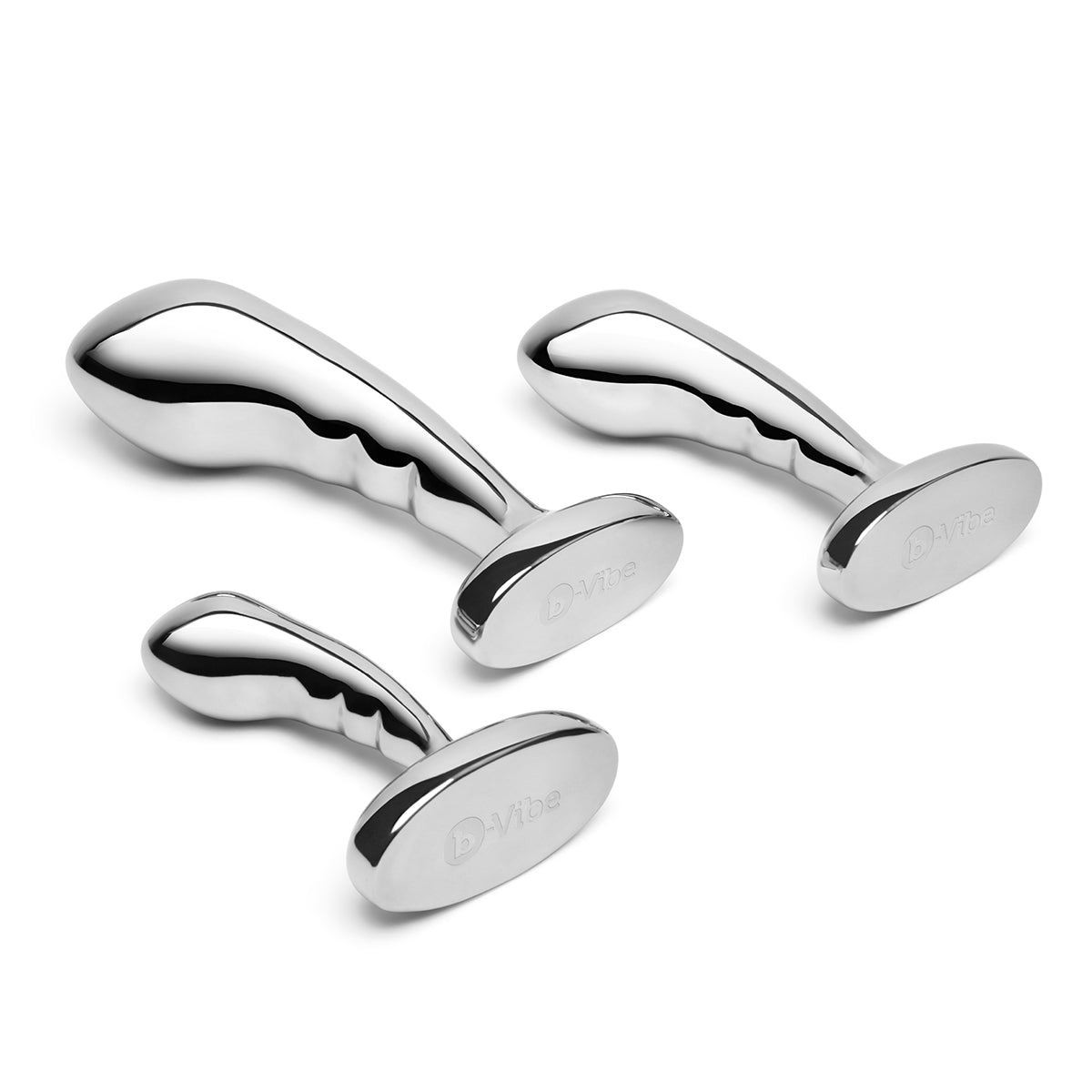 b-Vibe Stainless Steel 3-Piece P-Spot Training Set