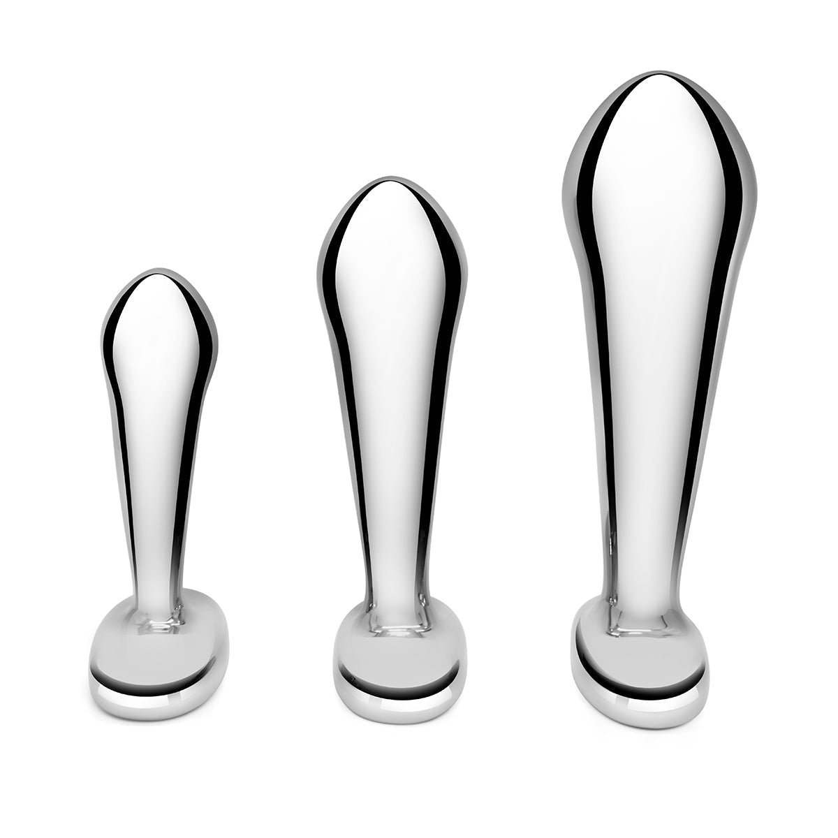 b-Vibe Stainless Steel 3-Piece P-Spot Training Set