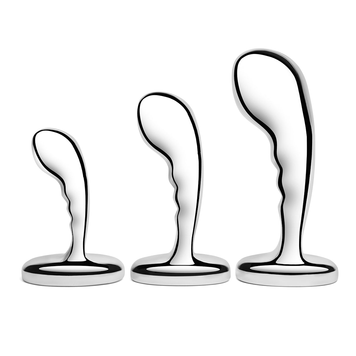 b-Vibe Stainless Steel 3-Piece P-Spot Training Set