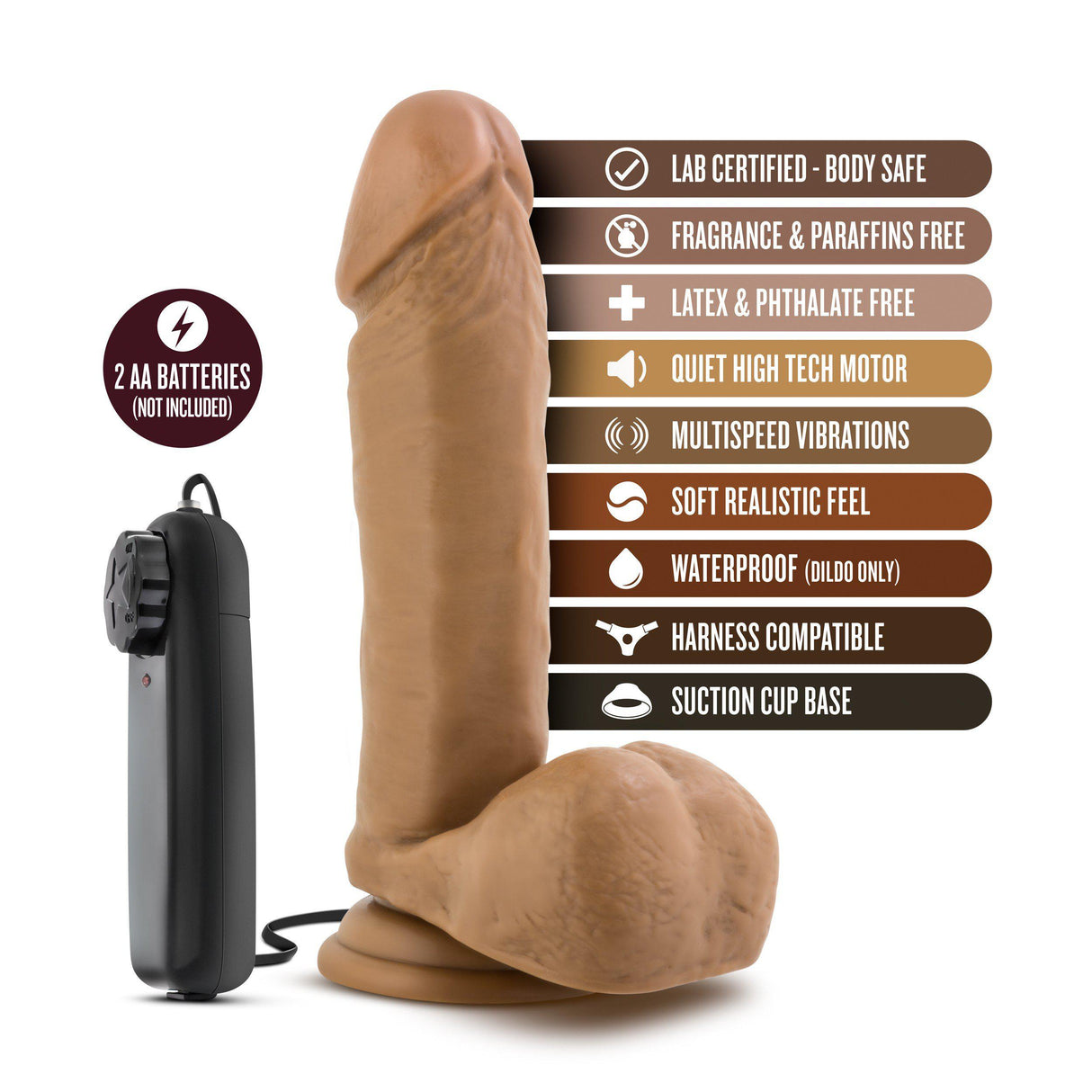 Blush Loverboy 8 Inch Vibrating Dildo