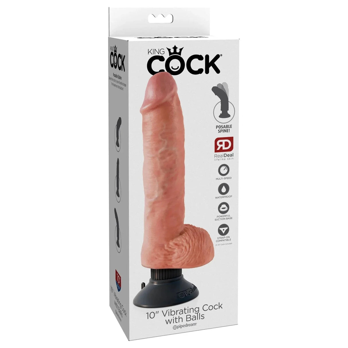 King Cock 10 Inch Vibrating Dildo