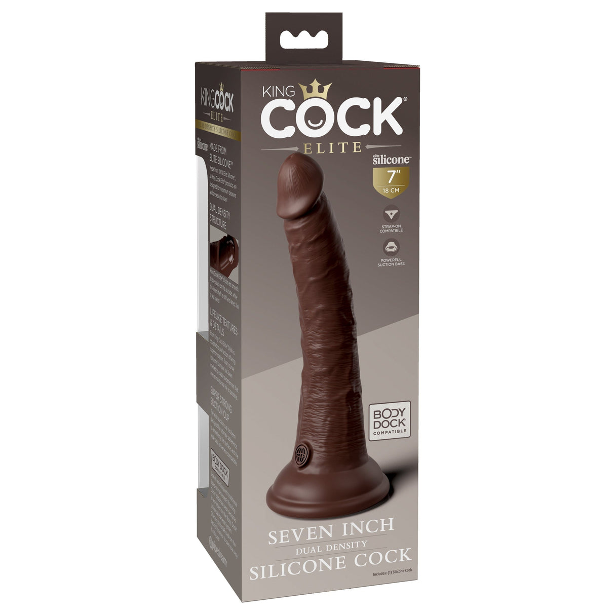 King Cock Elite 7 Inch Dual Density Silicone Dildo