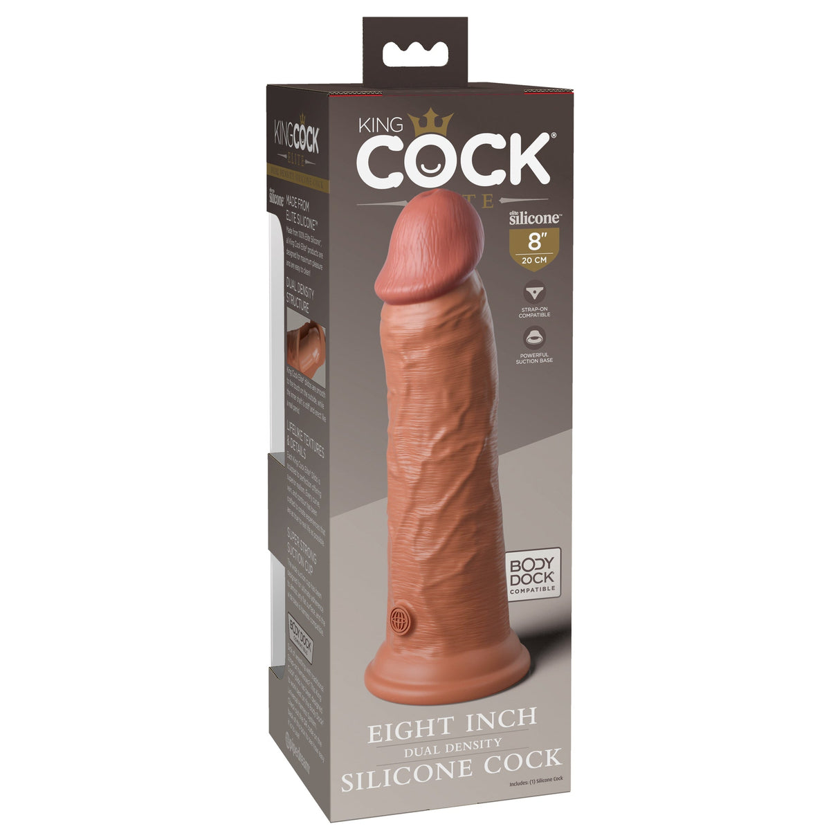 King Cock Elite 8 Inch Dual Density Silicone Dildo