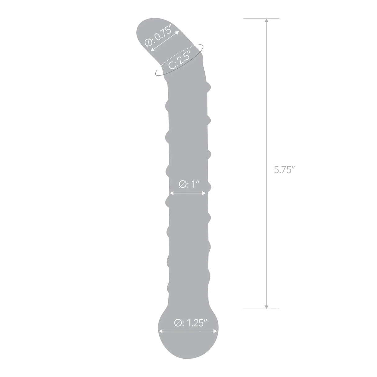 Mr. Swirly 6.5 Inch Glass Curved Dildo