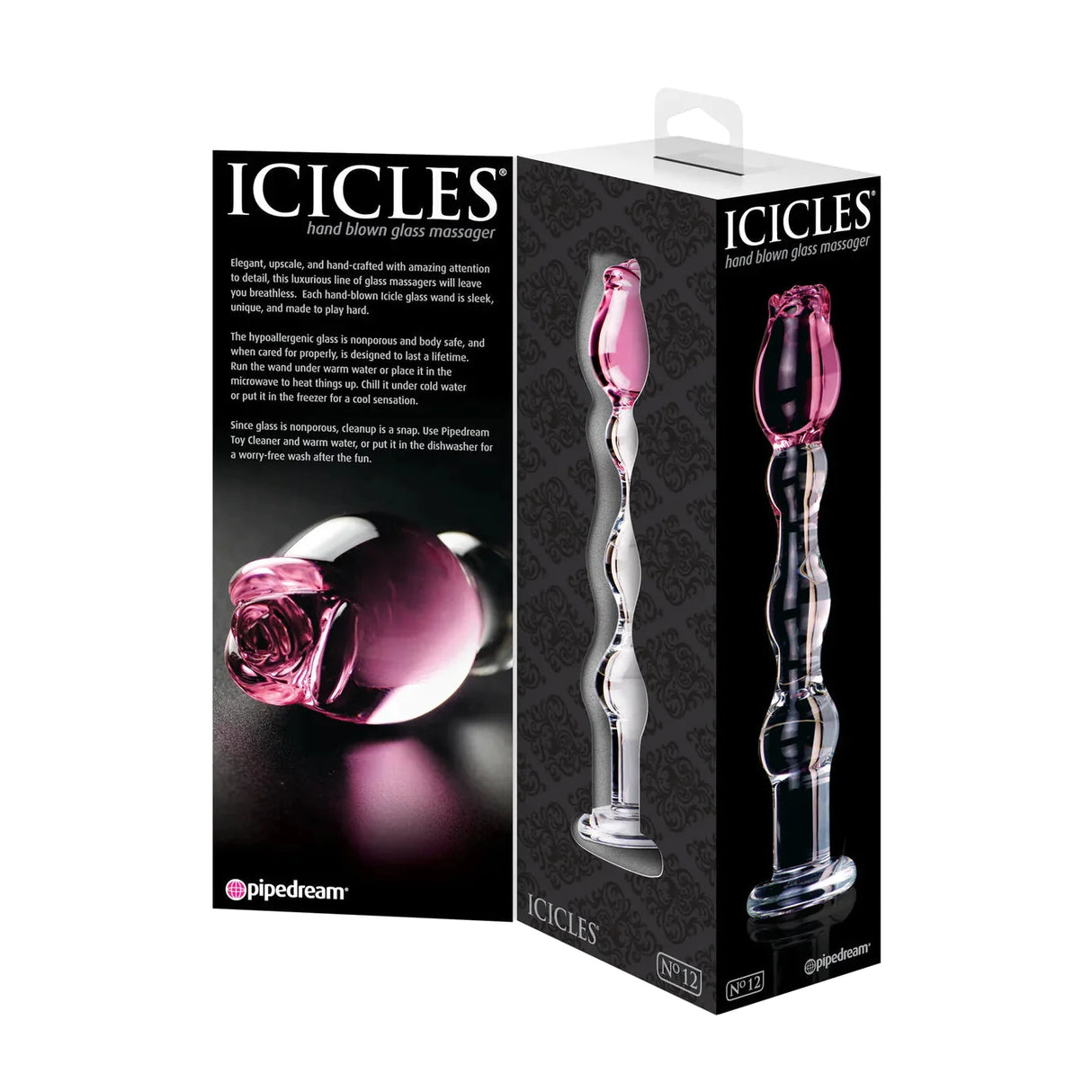 Icicles No. 12 Glass Rose Dildo