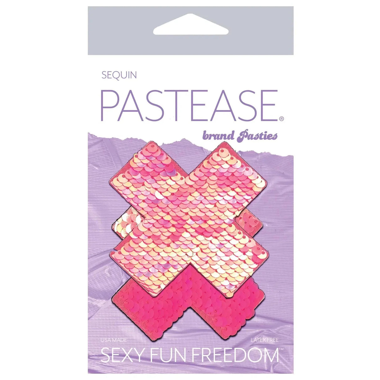 Pastease Flip Sequin Cross Nipple Pasties