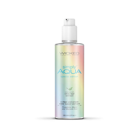 Wicked Simply Aqua Special Edition Water Based Lubricant - 4oz