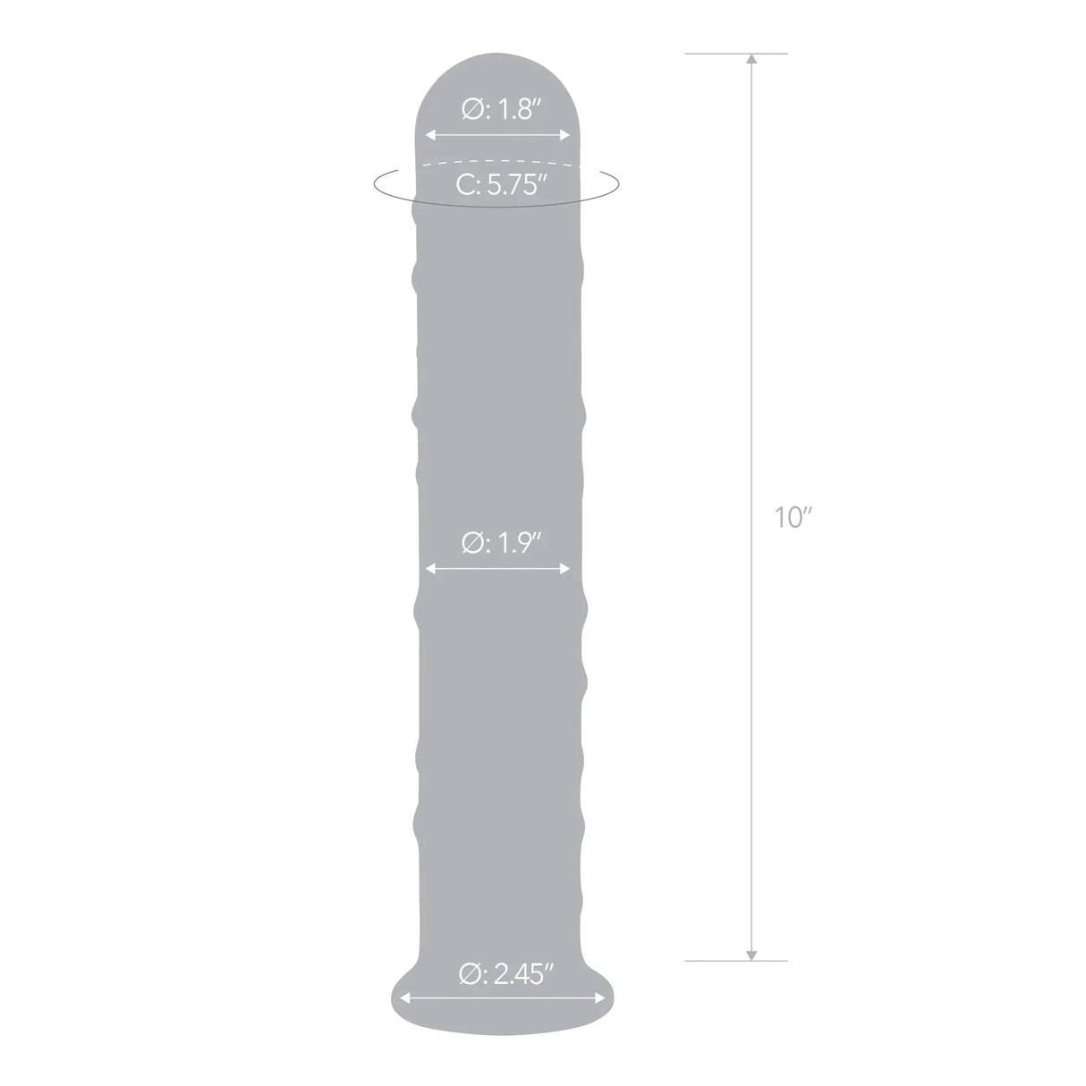 10 Inch Extra Large Glass Dildo