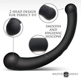 10X Vibra-Crescent Vibrating Dual-Ended Silicone Dildo