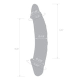10.5 Inch Girthy Realistic Glass Double Dildo