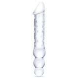 12 Inch Double Ended Glass Dildo with Anal Beads