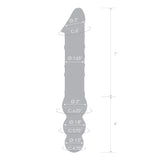 12 Inch Double Ended Glass Dildo with Anal Beads