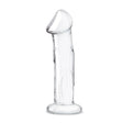 6 Inch Glass Dildo with Veins & Flat Base